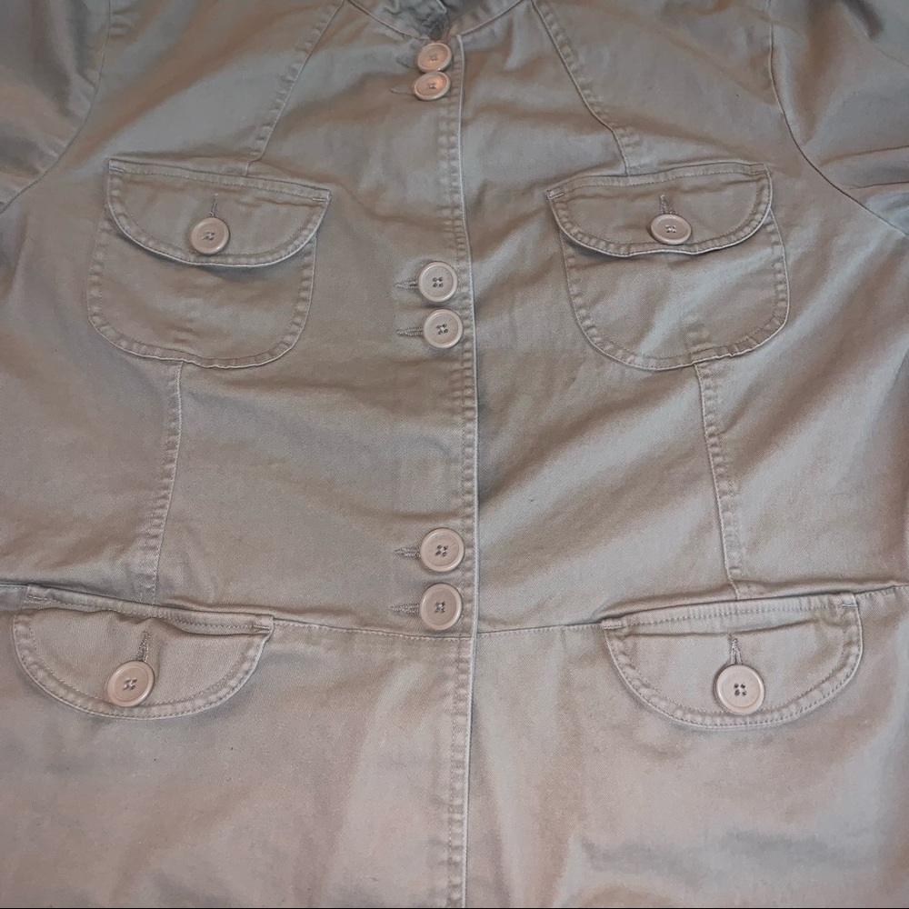 Tan Khaki Basic Button Up Lightweight Utility Jac… - image 3